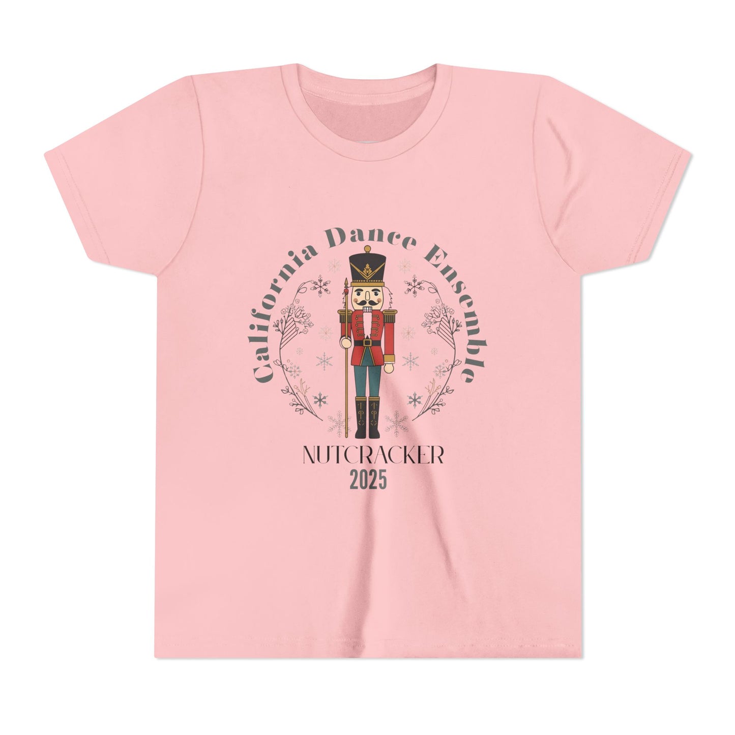 Nutcracker Dance Tee for Kids, Holiday Performance Shirt, Christmas Presents, Youth Short Sleeve T-Shirt, Winter Dance Event Apparel