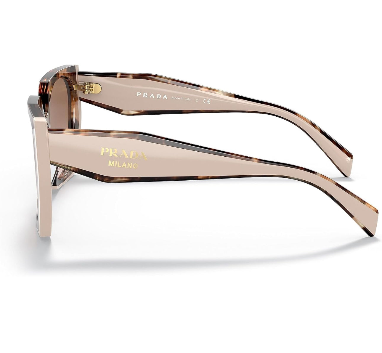 NEW Prada Cat Eye Sunglasses PR15WS 01R0A6 Tortoise Caramel Powder Frame, Brown Gradient Lenses
