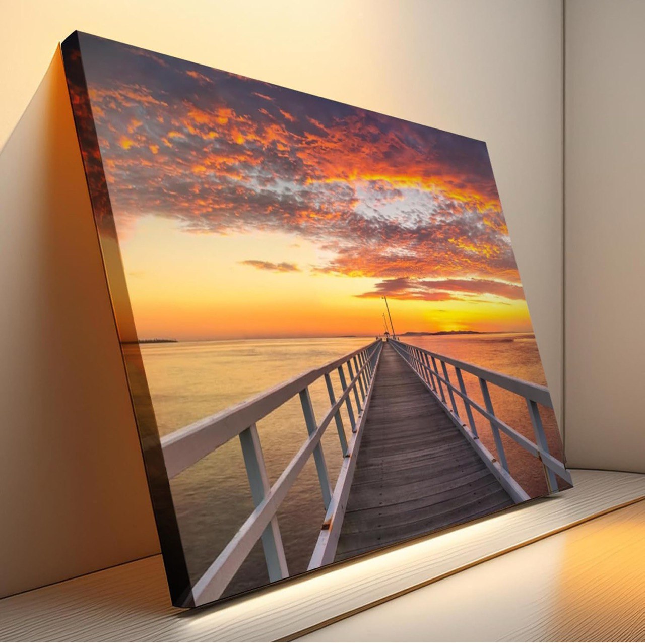 Large Sunset Wall Art Canvas Wall Painting for Living Room Framed