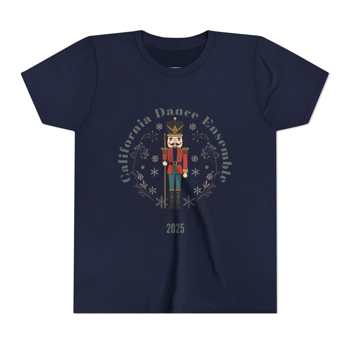 Nutcracker Dance Tee for Kids, Holiday Performance Shirt, Christmas Presents, Youth Short Sleeve T-Shirt, Winter Dance Event Apparel