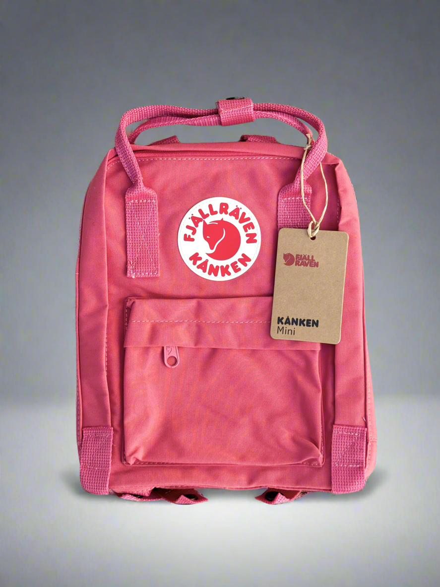 Fjallraven Kanken Mini Backpack For Work & Travel, PEACH PINK, Height 11.4 in, 7 L