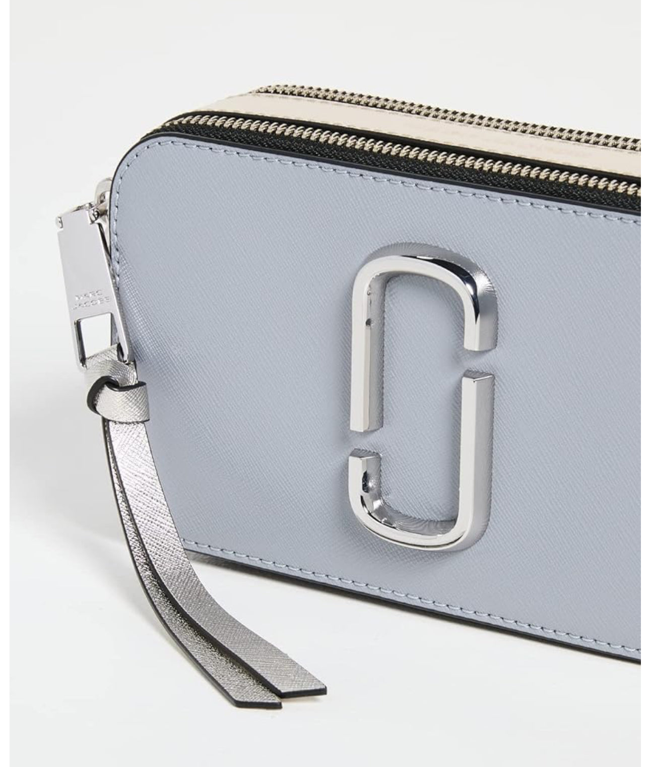 Marc Jacobs Women's The Snapshot Grey Multi Leather Shoulder Bag Crossbody Purse & Dust bag