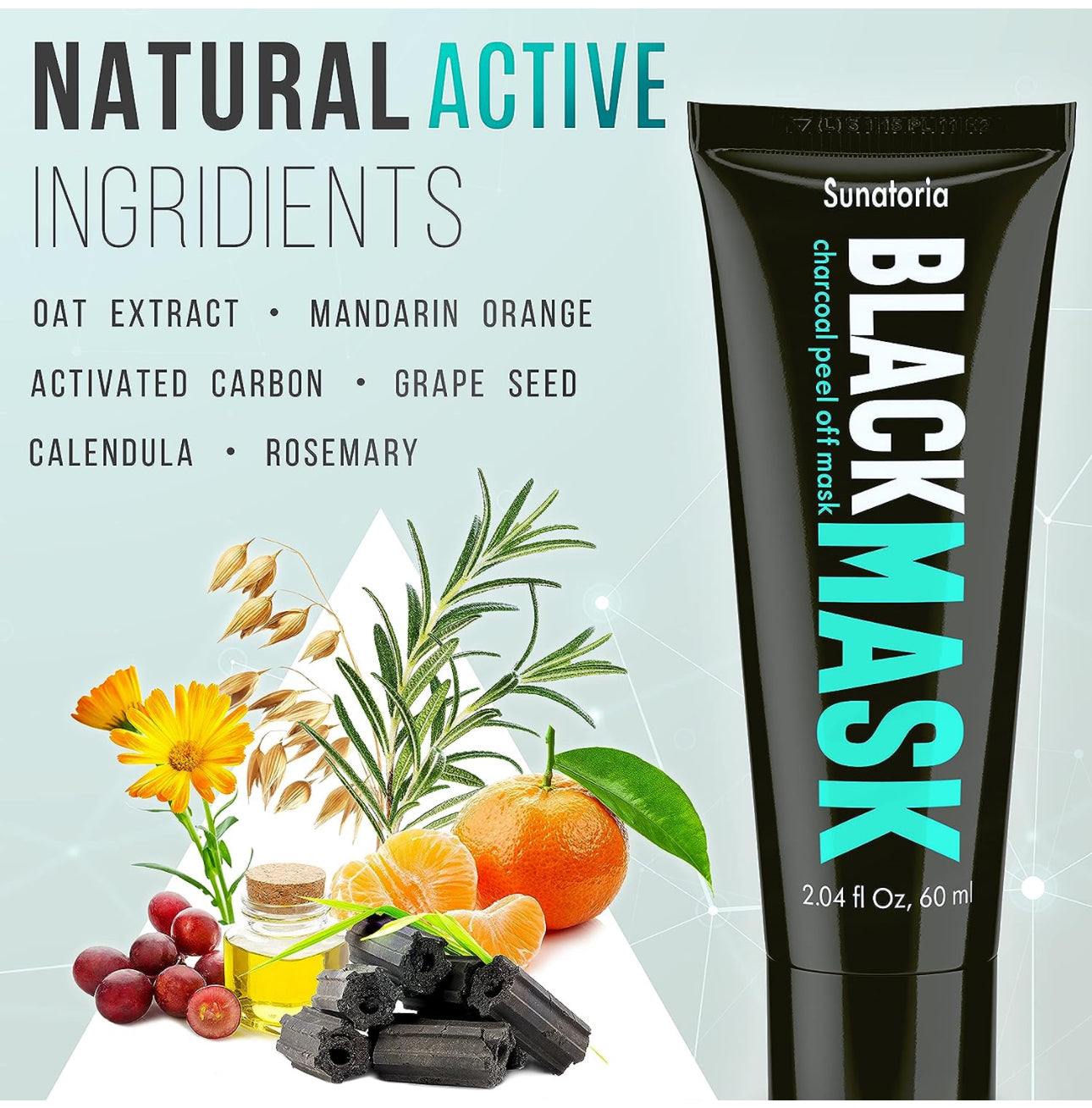 Blackhead Remover Face Mask, Activated Charcoal Peel Off Mask, All Skin Types