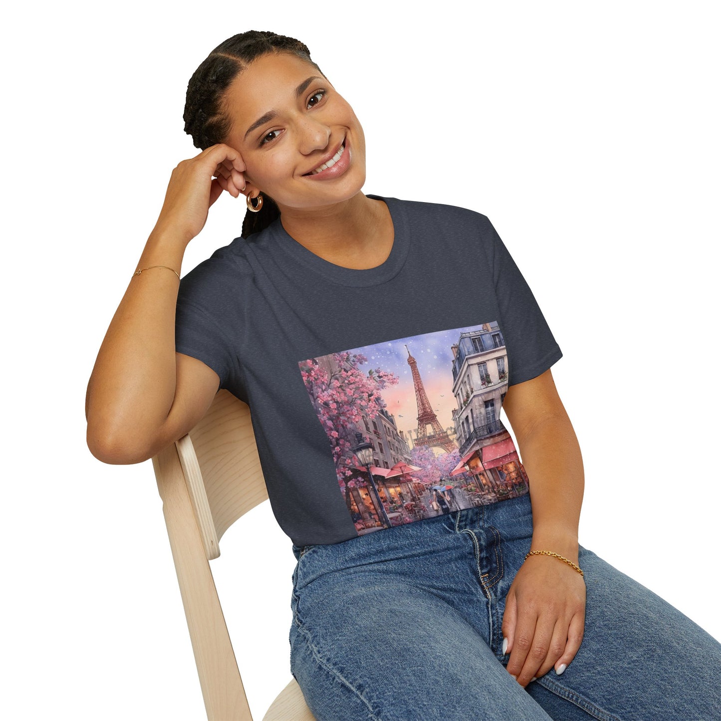 Paris Street Scene T-Shirt — Eiffel Tower Cafe