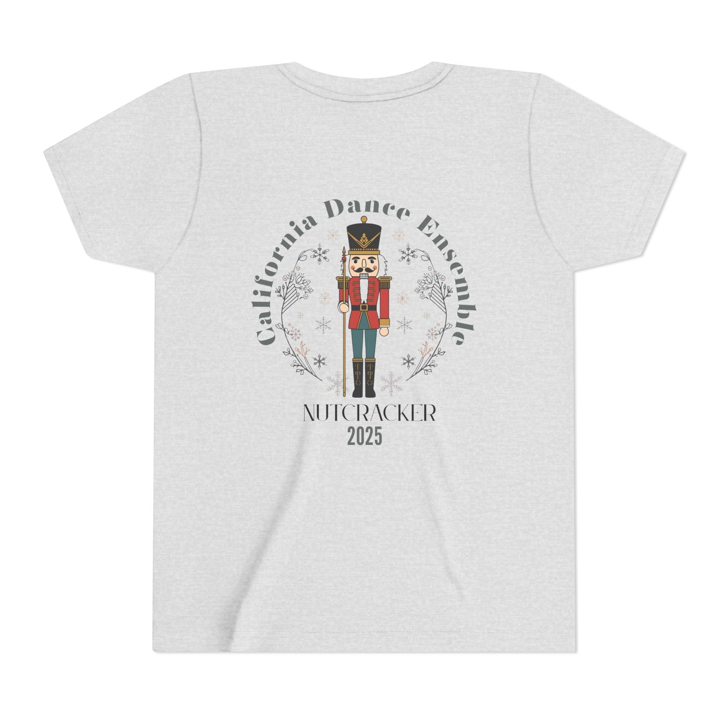 Nutcracker Dance Tee for Kids, Holiday Performance Shirt, Christmas Presents, Youth Short Sleeve T-Shirt, Winter Dance Event Apparel