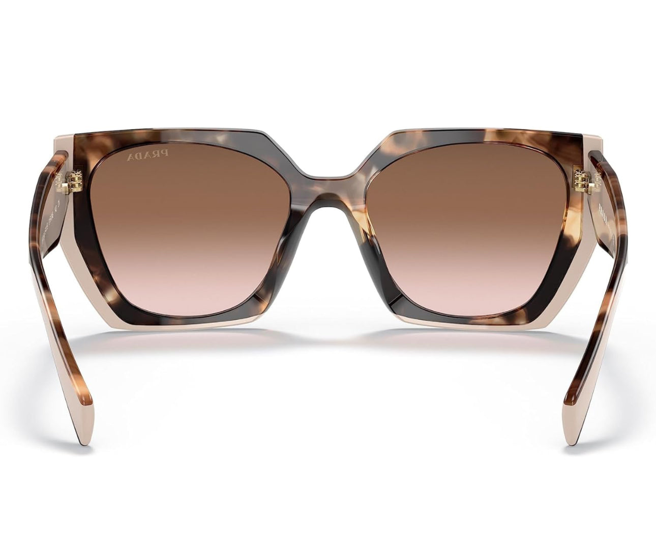 NEW Prada Cat Eye Sunglasses PR15WS 01R0A6 Tortoise Caramel Powder Frame, Brown Gradient Lenses