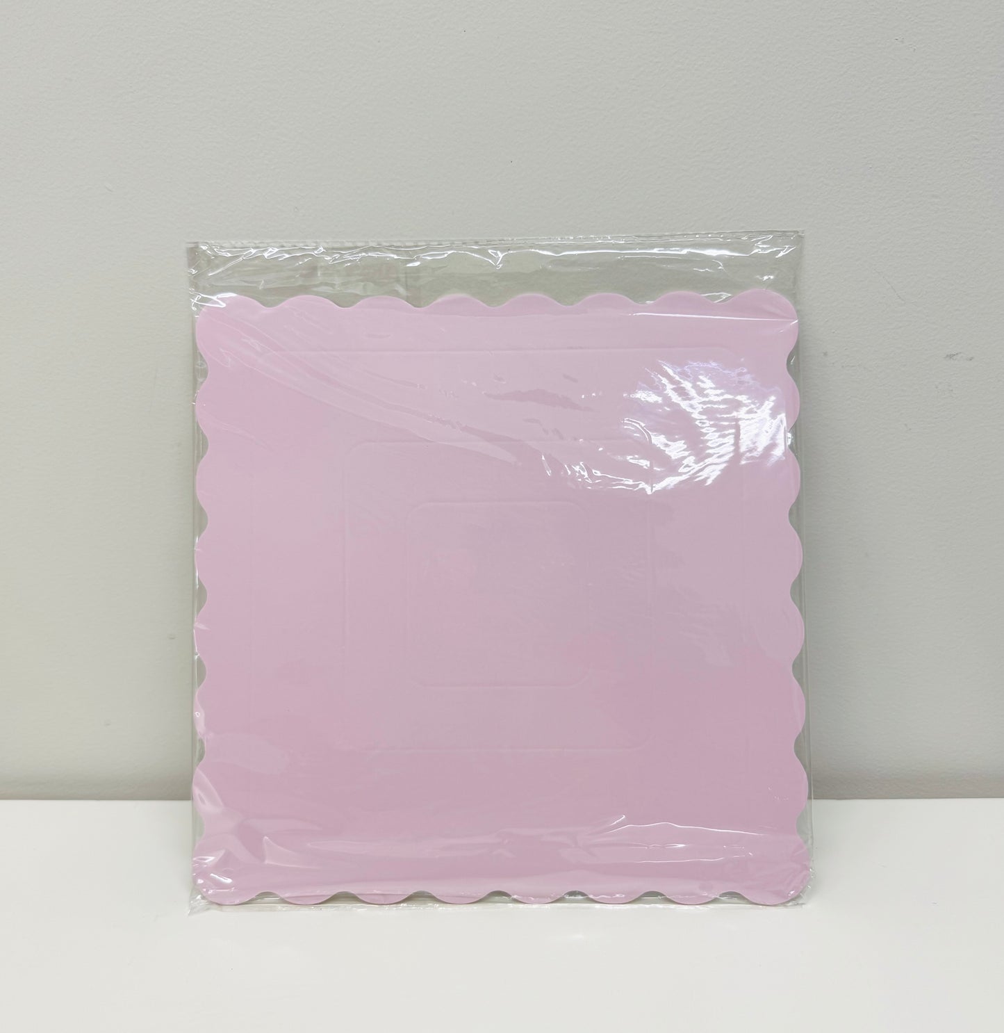 Pink Sturdy Cake Box with Clear Window and Carrying Handles on top, Golden quotes