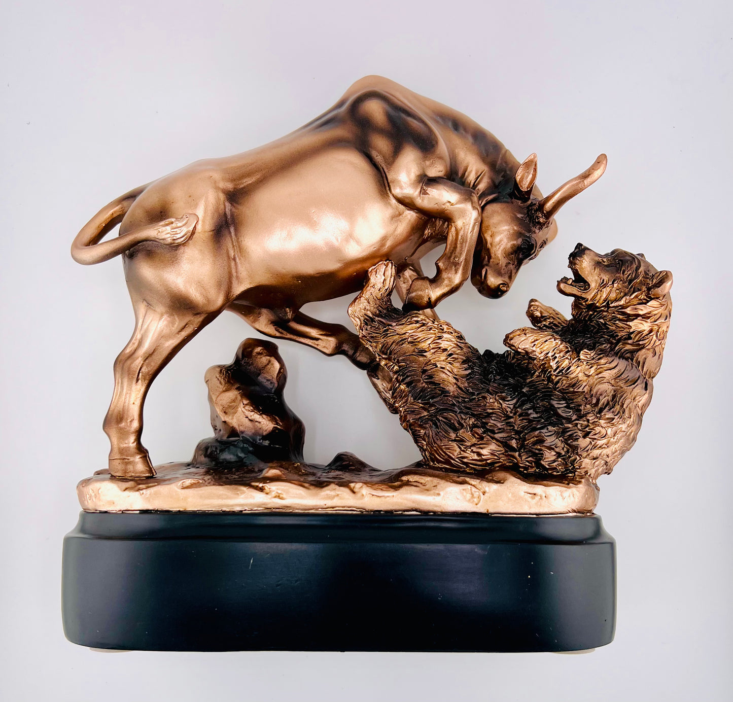 Charging Bull Statue – 9” Bronze Finish Figurine for Wealth, Strength & Success – Office Desk, Home Decor, Stock Market Gift (Copy)