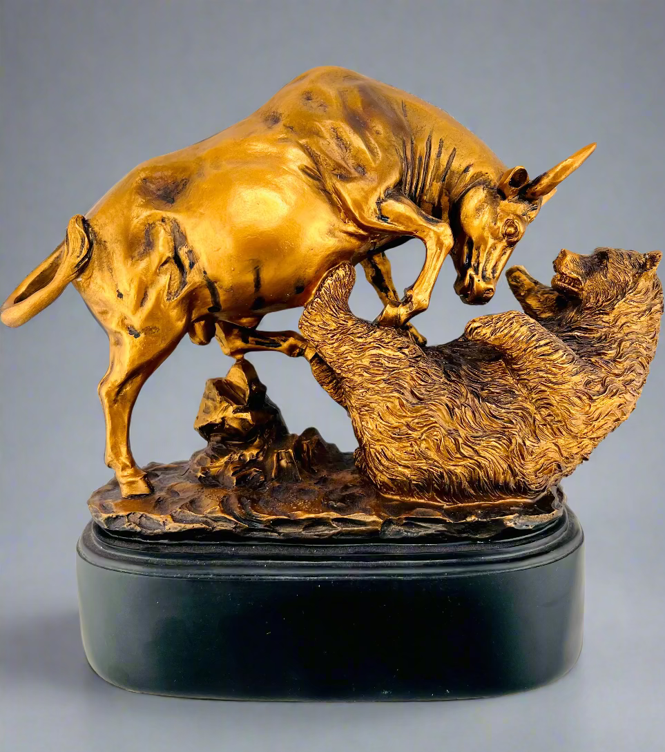 Charging Bull Statue – 9” Bronze Finish Figurine for Wealth, Strength & Success – Office Desk, Home Decor, Stock Market Gift (Copy)