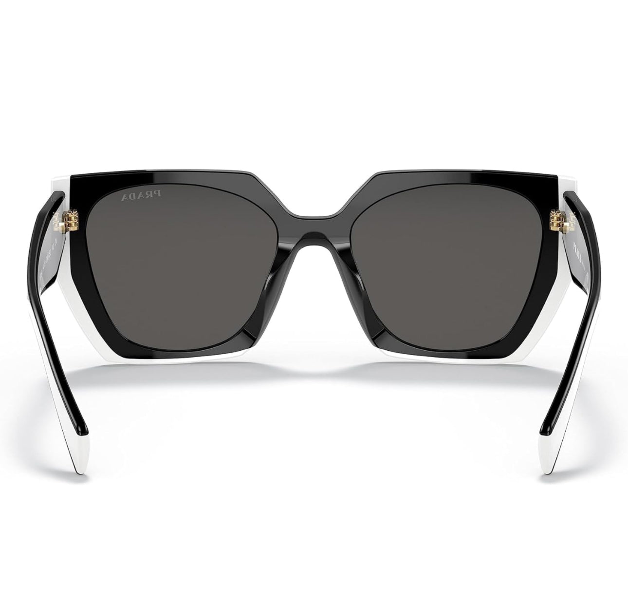 Rectangular PRADA Women's Sunglasses PR15WS Black&White Frame, Gradient Lenses
