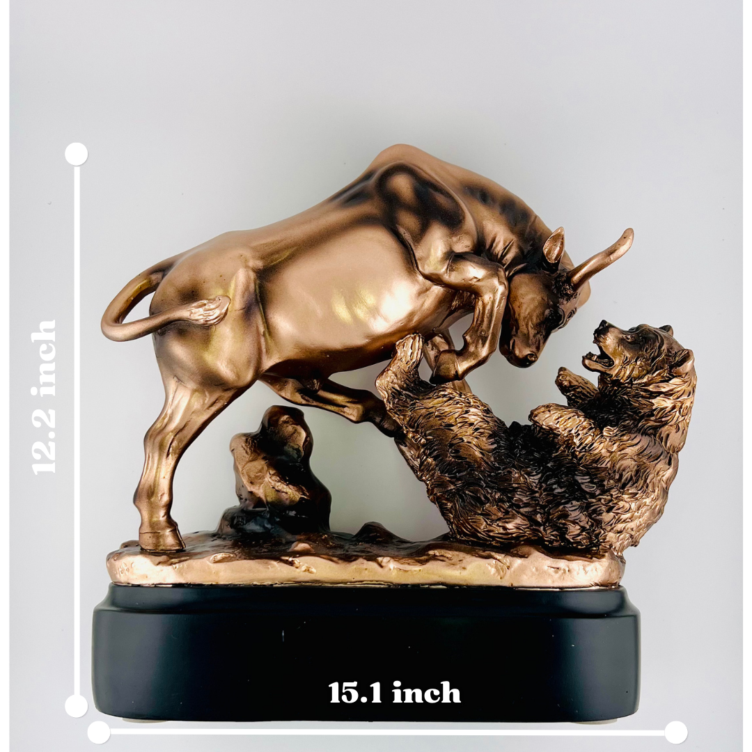 Charging Bull Statue – 9” Bronze Finish Figurine for Wealth, Strength & Success – Office Desk, Home Decor, Stock Market Gift (Copy)