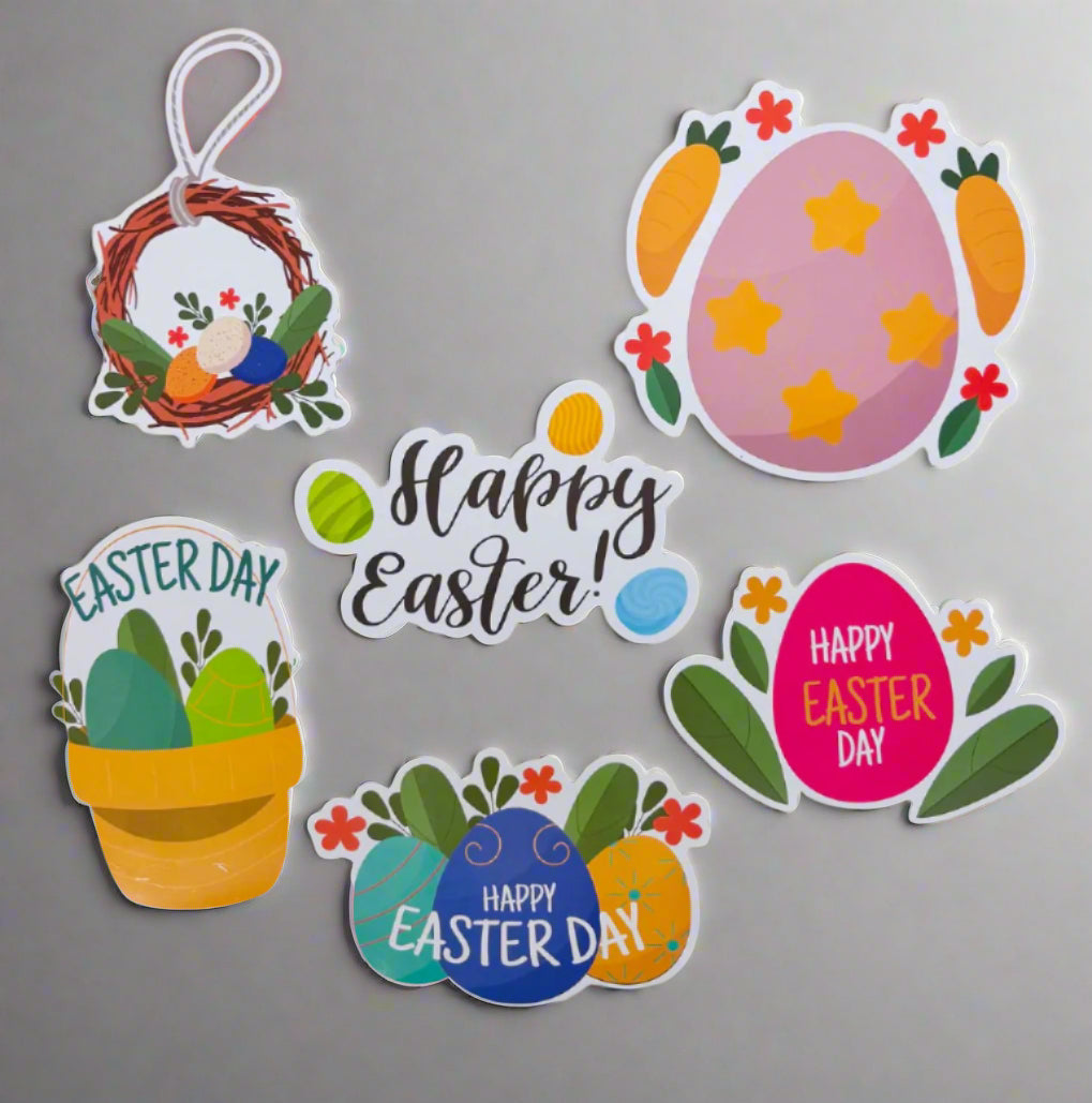 Set of 6 Easter Refrigerator Magnets for Easter Decorations, Fridge Magnets for Easter Decor