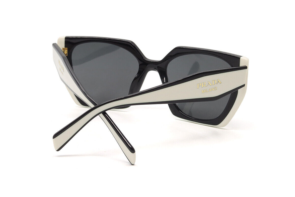 Rectangular PRADA Women's Sunglasses PR15WS Black&White Frame, Gradient Lenses