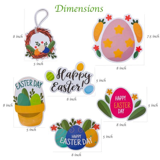 Set of 6 Easter Refrigerator Magnets for Easter Decorations, Fridge Magnets for Easter Decor