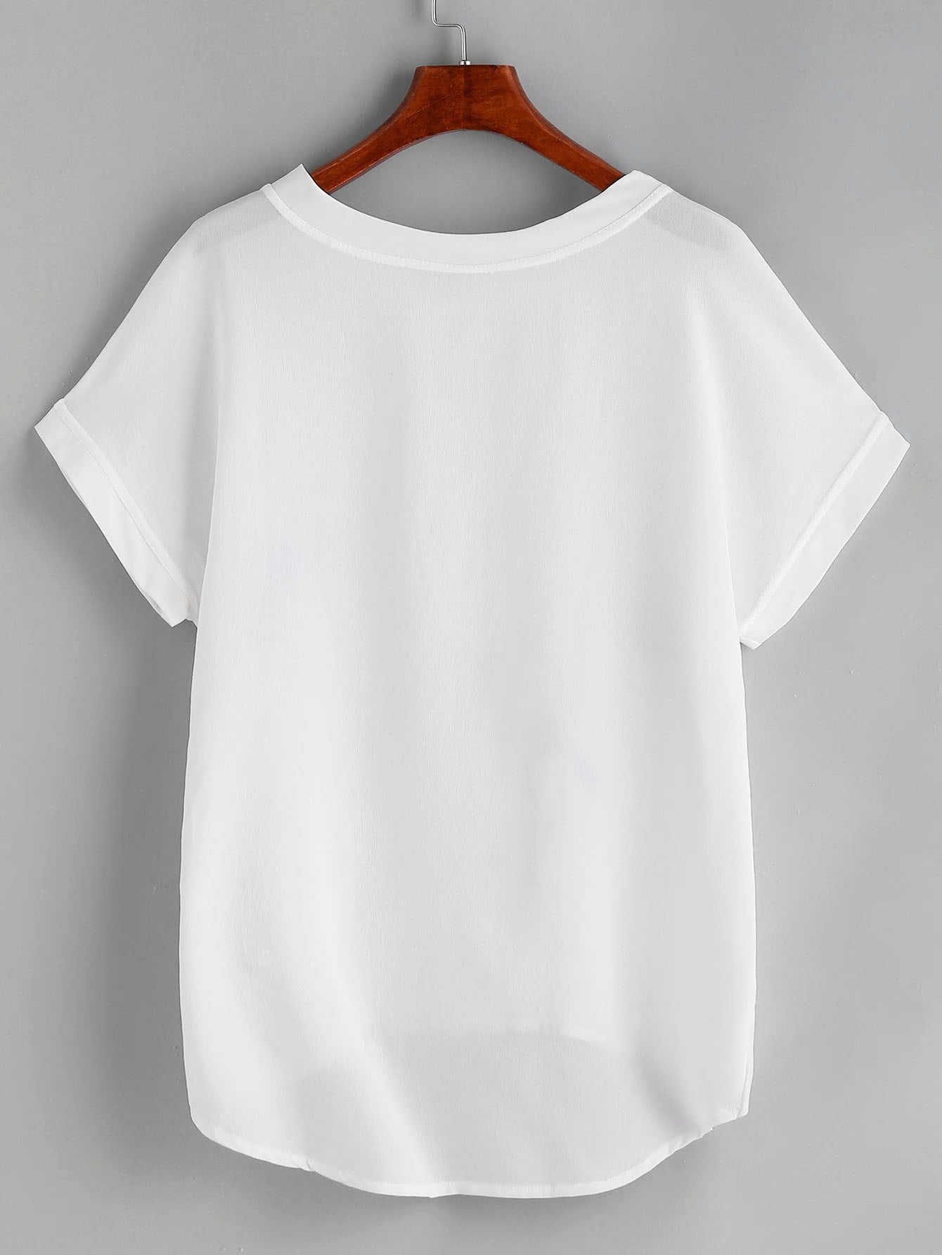 Bird Print Chiffon Top