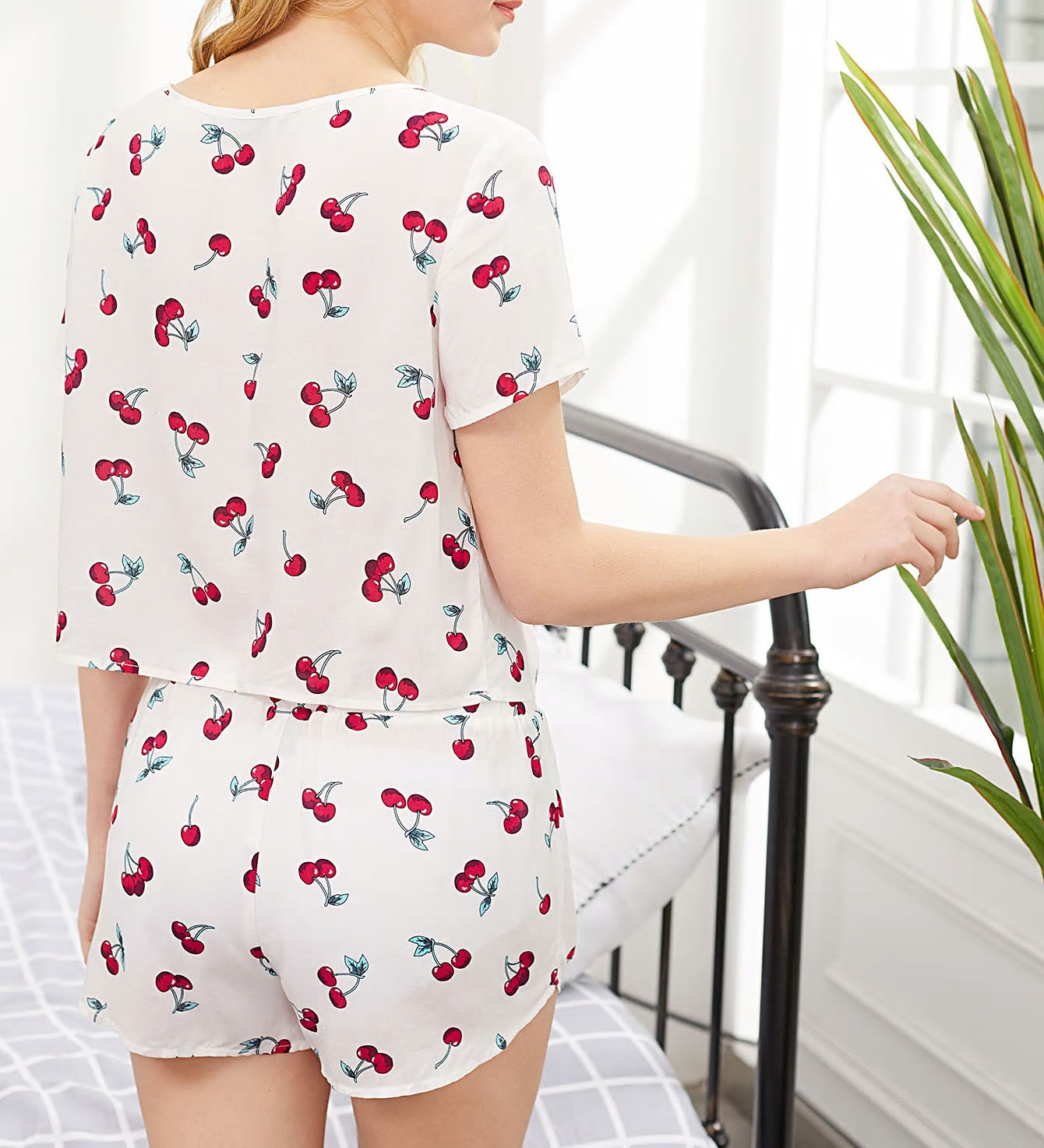 Cute Cotton Top and Shorts Pajama Set