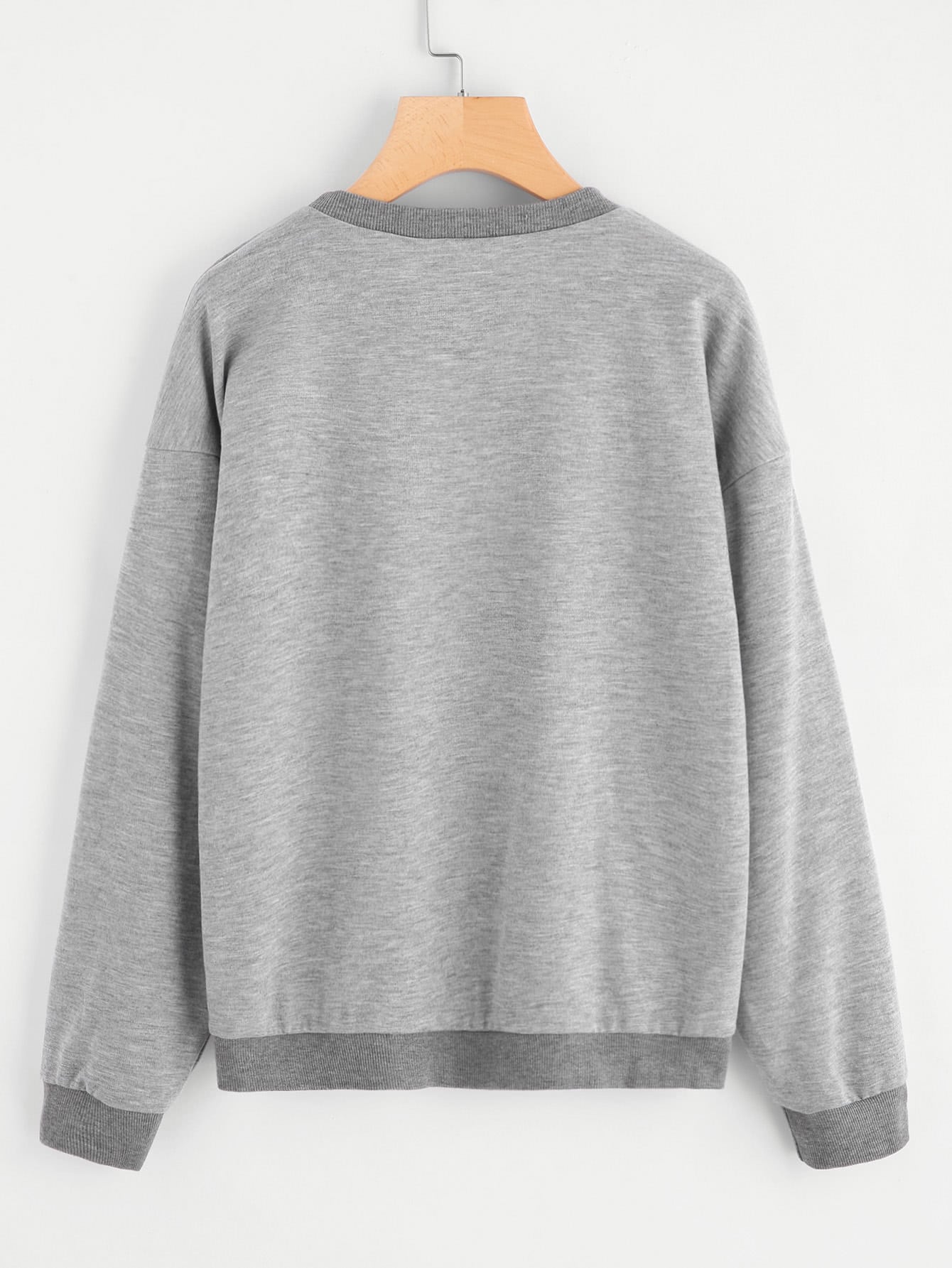 Faux Pearl Grey Sweatshirt