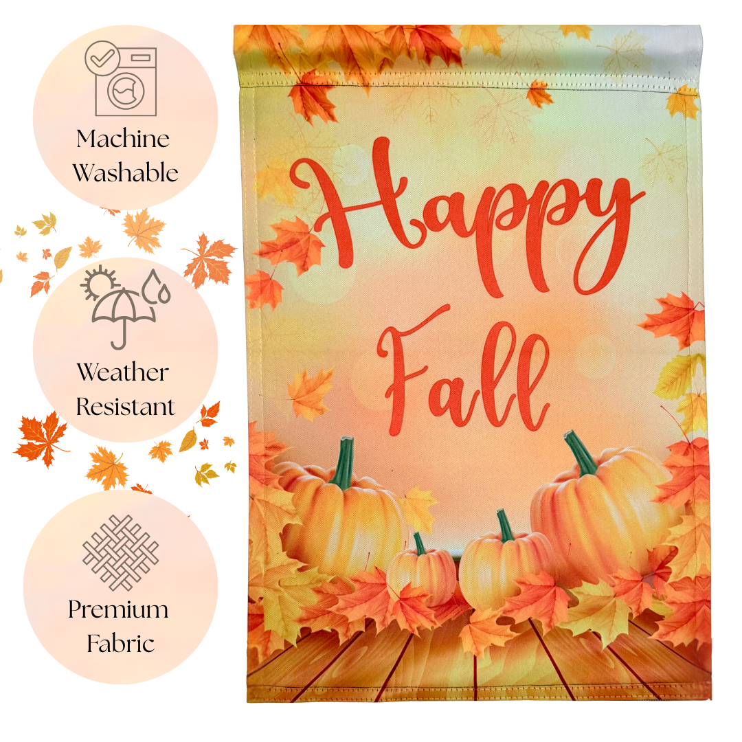 Autumn Garden Flag 12 x 18 Inch, Rustic Fall Outdoor Flag for Front Porch, Garden, Yard & Patio Décor