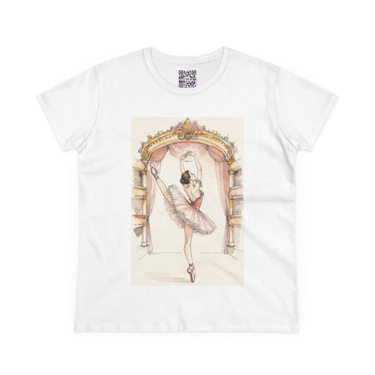 Ballet Dancer Tee — Vintage Ballerina Stage Illustration Women's Shirt