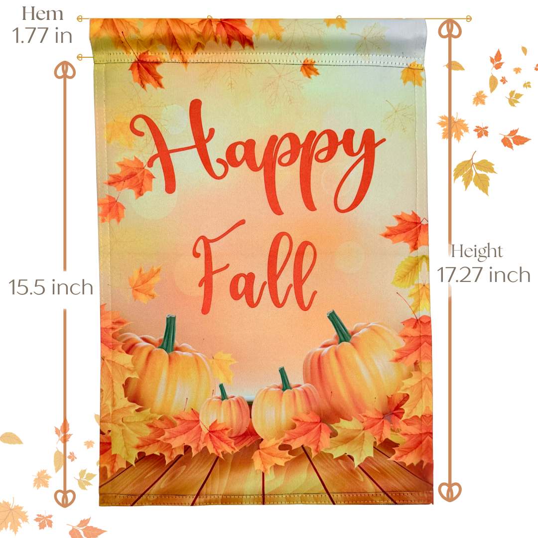 Autumn Garden Flag 12 x 18 Inch, Rustic Fall Outdoor Flag for Front Porch, Garden, Yard & Patio Décor