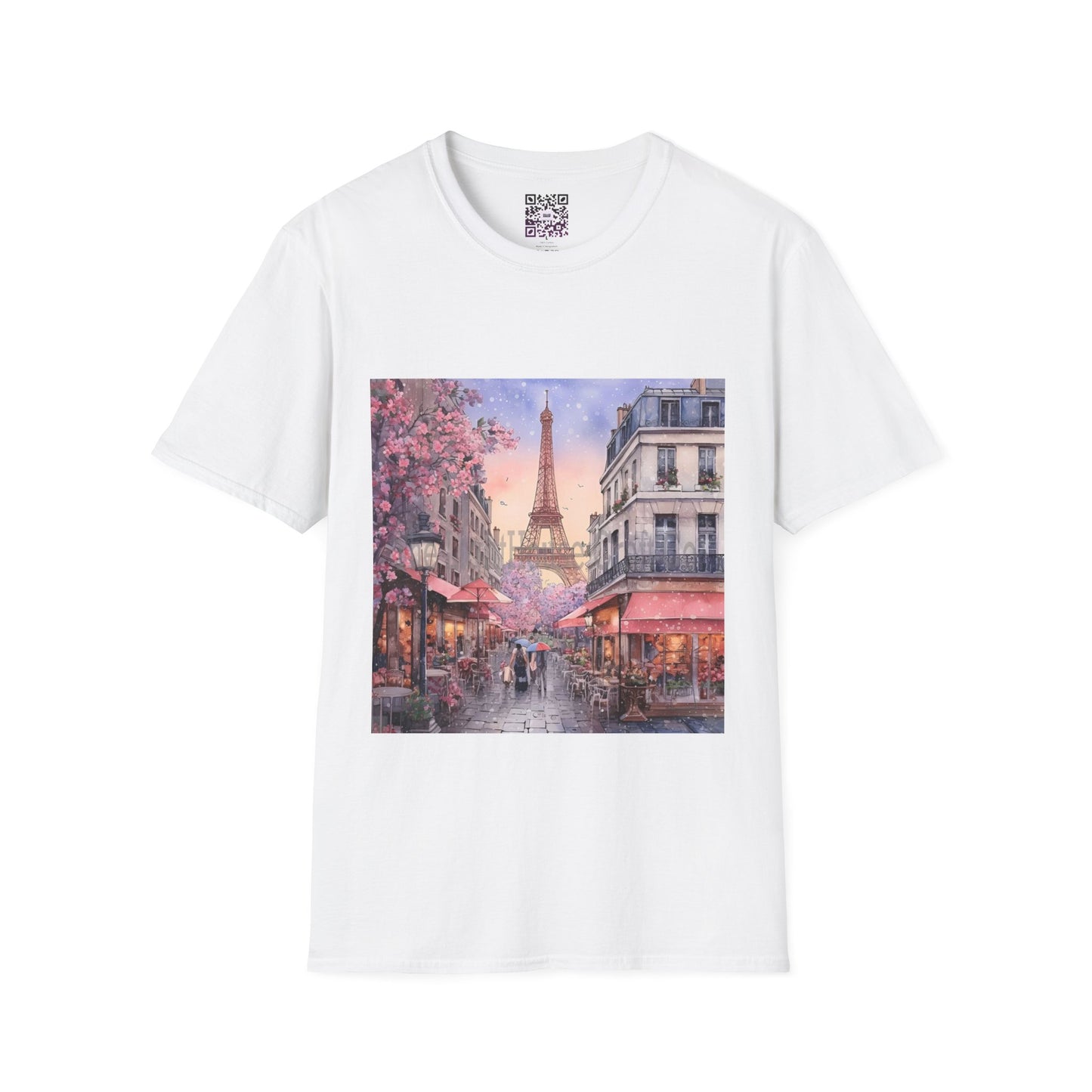 Paris Street Scene T-Shirt — Eiffel Tower Cafe