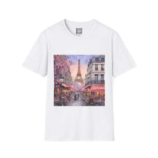 Paris Street Scene T-Shirt — Eiffel Tower Cafe