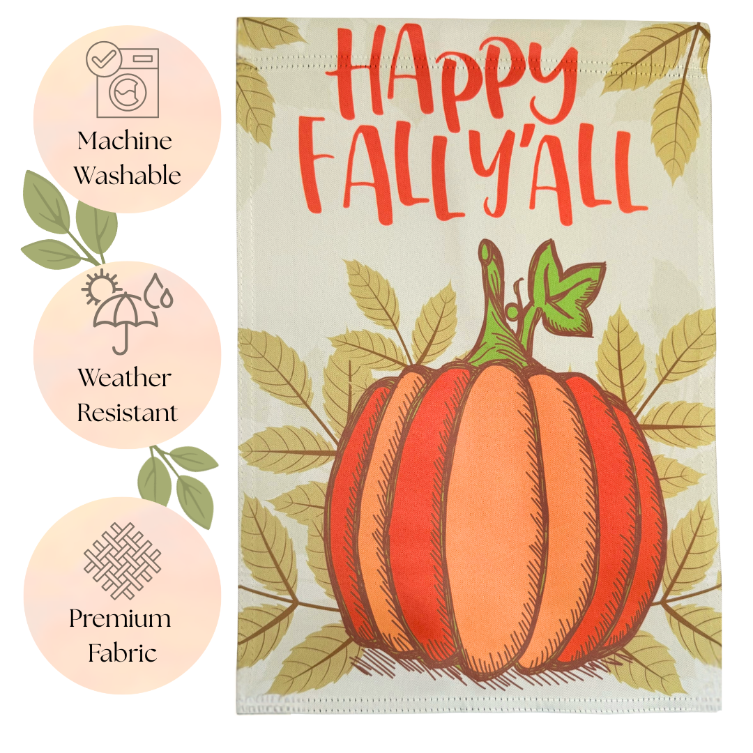 Fall Garden Flag 12 x 18 Inch, Autumn Outdoor Indoor Décor for Front Porch, Garden, Lawn, Patio & Yard, Seasonal Home Decoration