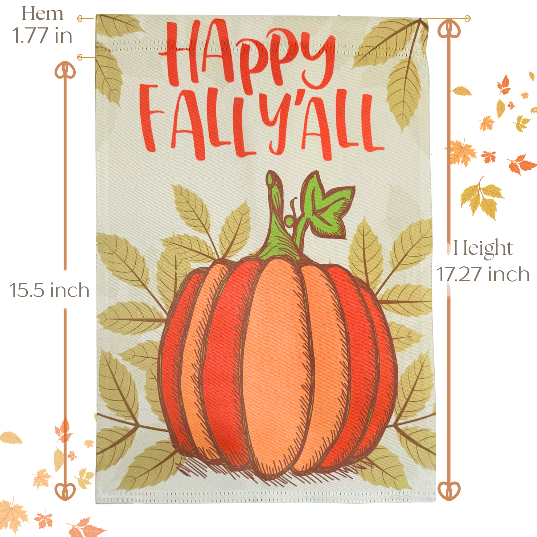 Fall Garden Flag 12 x 18 Inch, Autumn Outdoor Indoor Décor for Front Porch, Garden, Lawn, Patio & Yard, Seasonal Home Decoration
