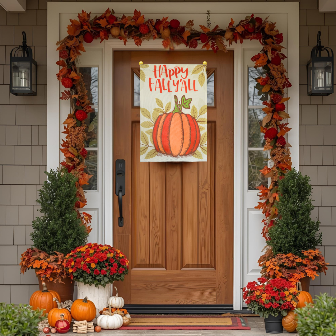 Fall Garden Flag 12 x 18 Inch, Autumn Outdoor Indoor Décor for Front Porch, Garden, Lawn, Patio & Yard, Seasonal Home Decoration