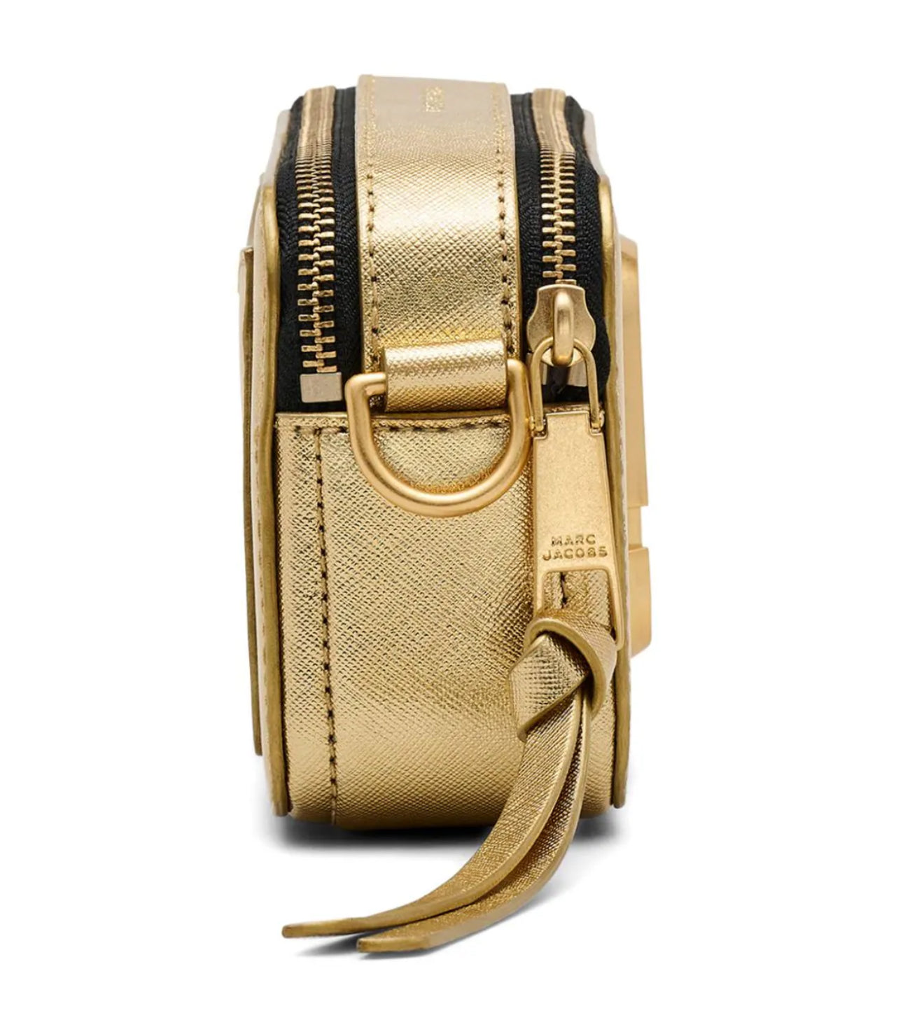 Marc Jacobs Women's The Snapshot Gold Leather Shoulder Bag Crossbody Purse & Dust bag