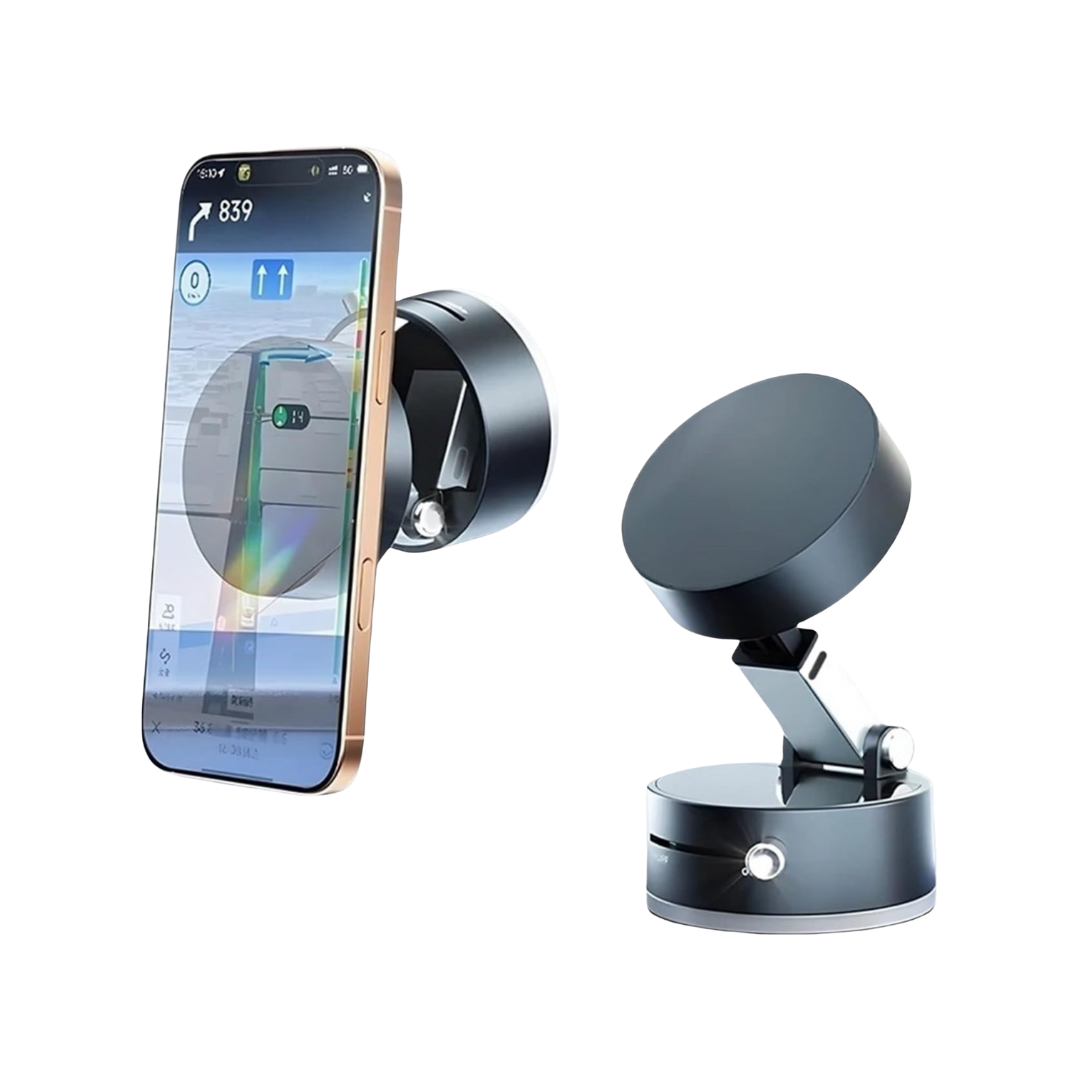 Adjustable Magnetic Car Phone Mount – Universal 360° Rotating, Compact Foldable Phone Holder Magnet