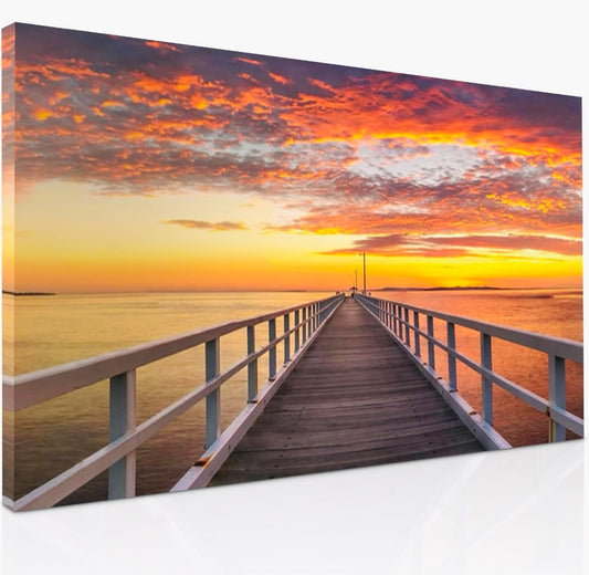 Large Sunset Wall Art Canvas Wall Painting for Living Room Framed