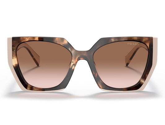 NEW Prada Cat Eye Sunglasses PR15WS 01R0A6 Tortoise Caramel Powder Frame, Brown Gradient Lenses