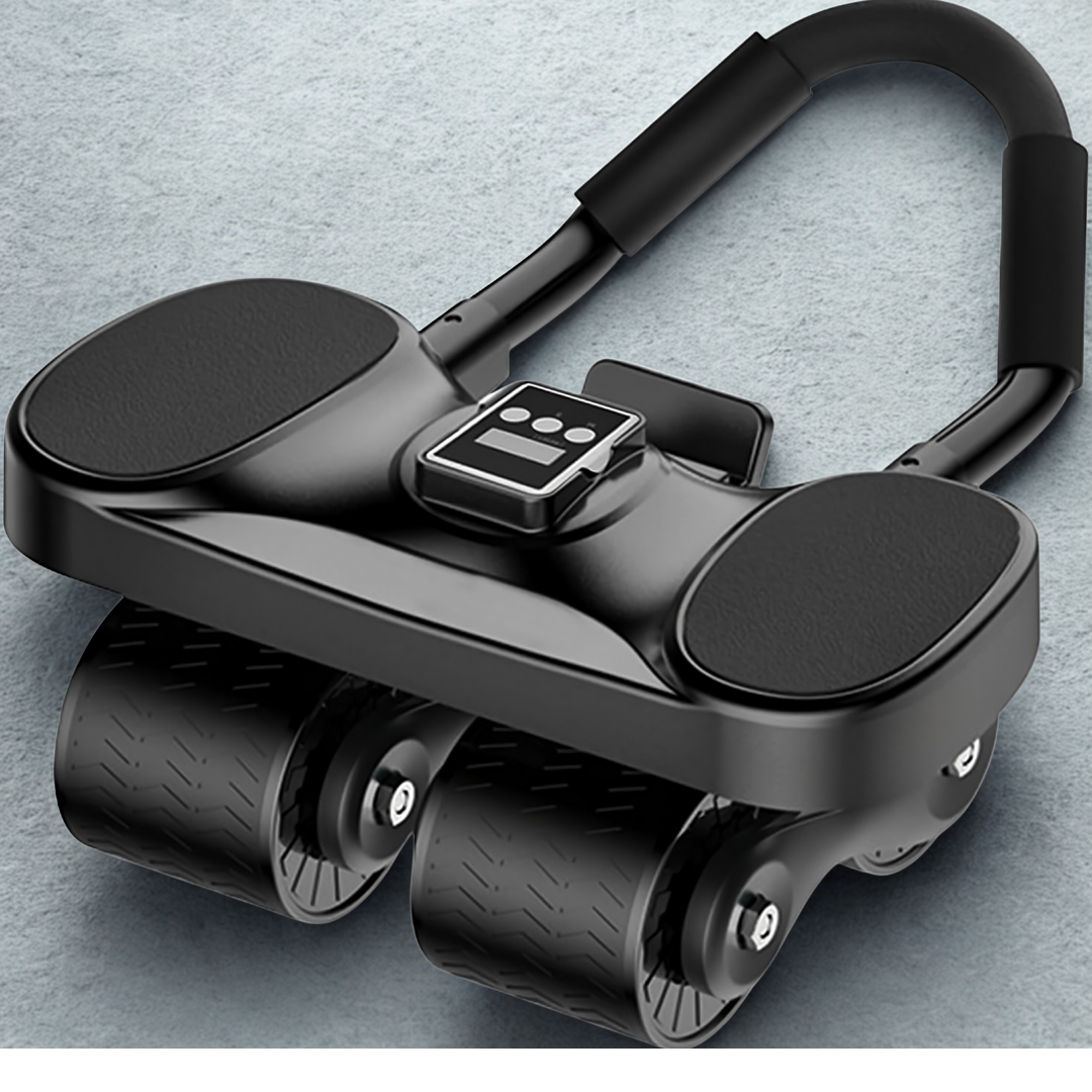 Ab Roller Wheel Home Core Exercise Ab Machine, Counting Ab Wheel Roller with Elbow Support for Home Training with Mat and Knee Pad