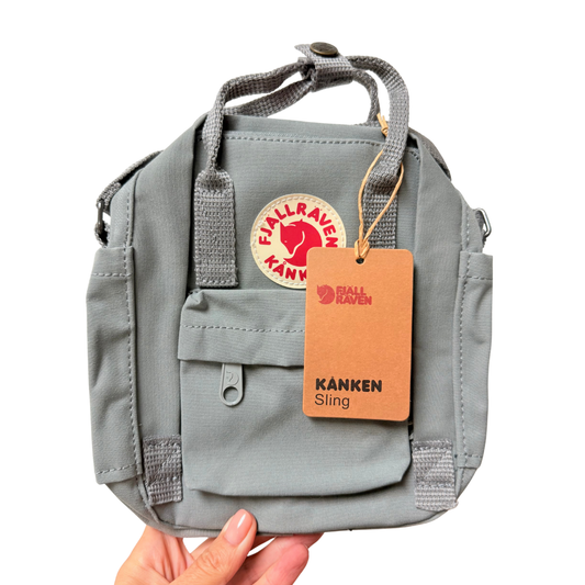 Fjallraven Kanken Sling Bag Fog Small Crossbody Mini Shoulder Bag, Height 7.8 in, 2.5 L