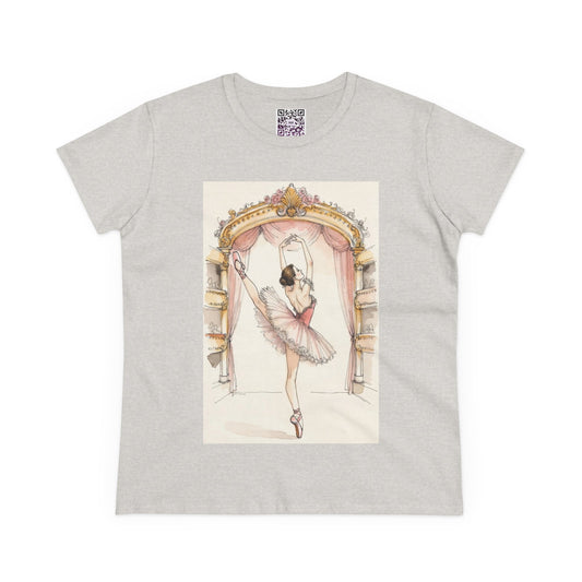 Ballet Dancer Tee — Vintage Ballerina Stage Illustration Women's Shirt