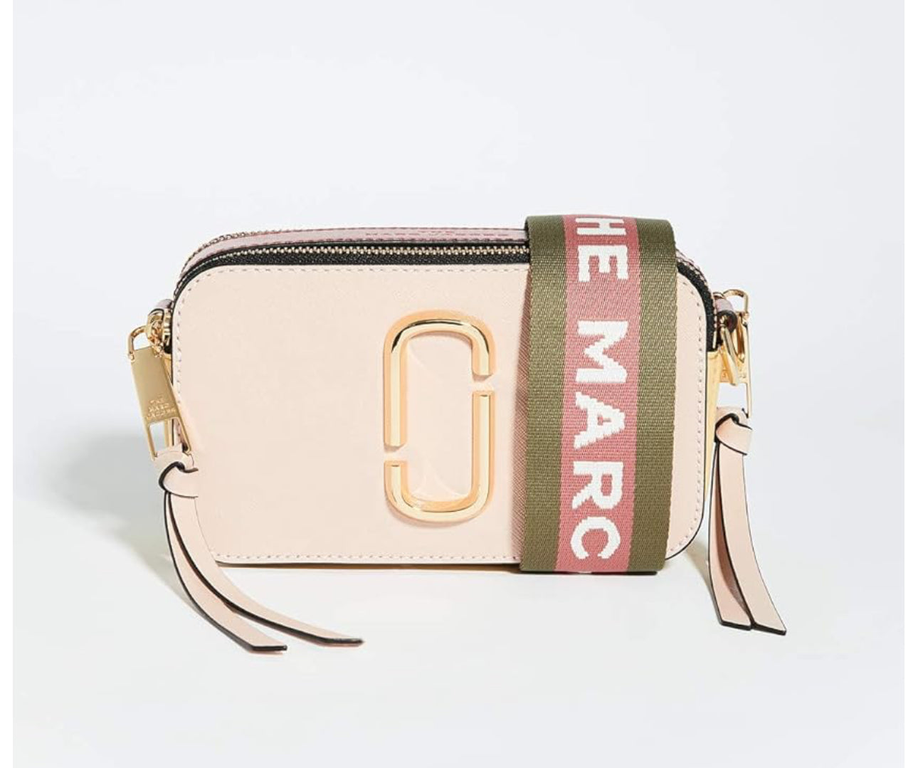 Marc Jacobs Women's The Snapshot Rose Multi Leather Shoulder Bag Crossbody Purse & Dust bag