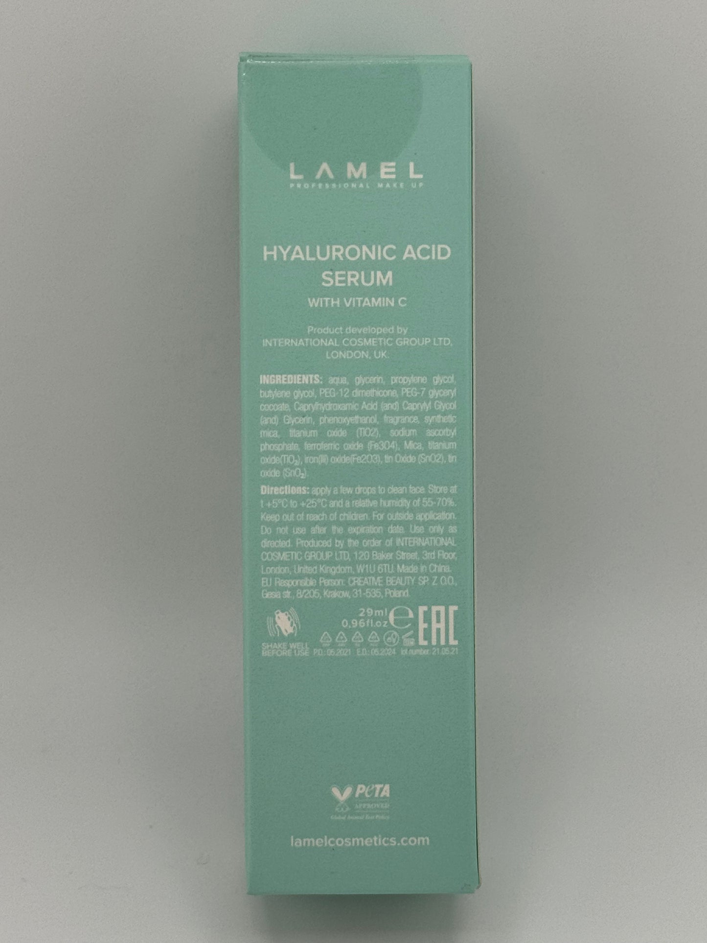 Hyaluronic Acid Serum for Face with Vitamin C - Hydrating, Illuminating, Anti-aging Water Based Skincare for Face, 1 fl.oz.