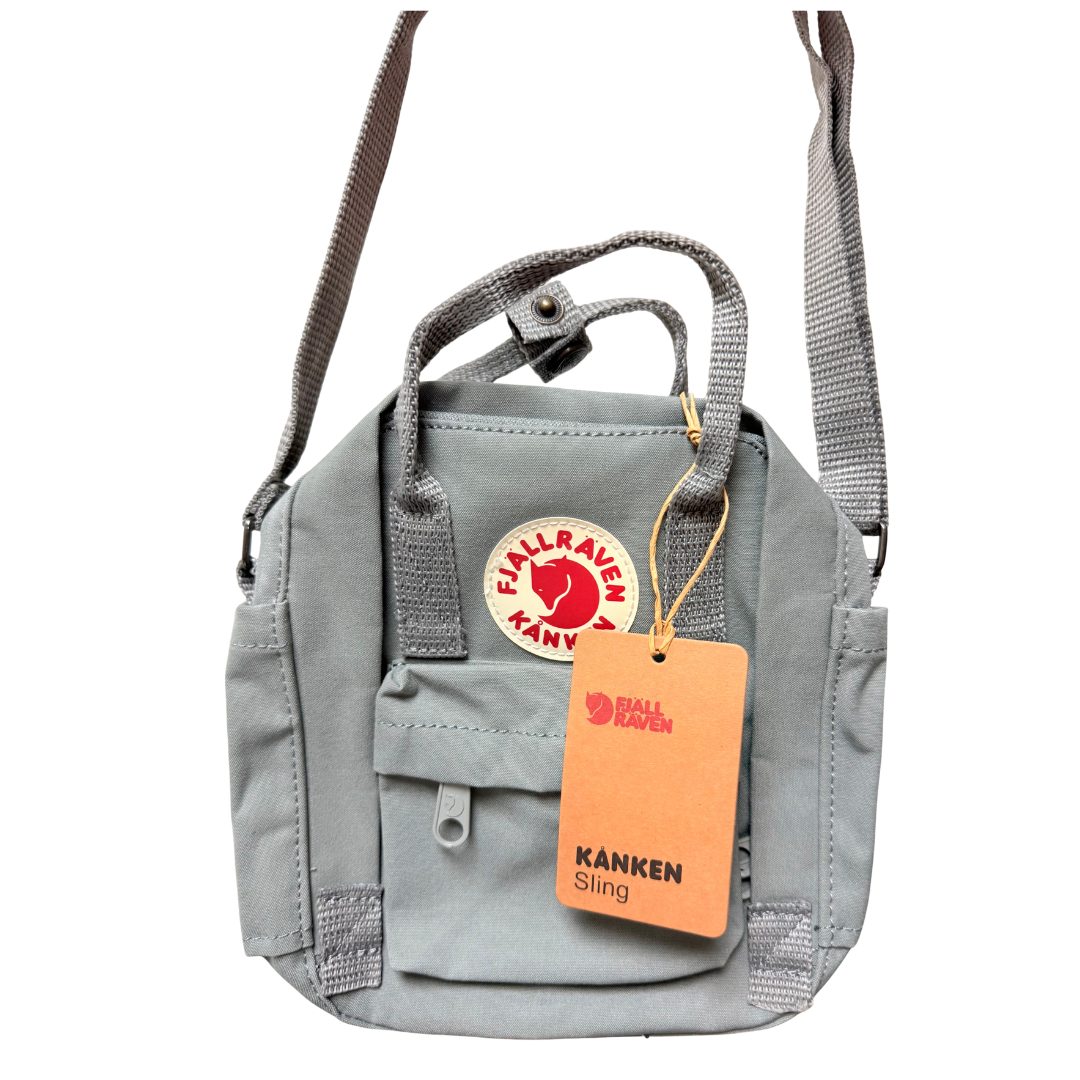 Fjallraven Kanken Sling Bag Fog Small Crossbody Mini Shoulder Bag, Height 7.8 in, 2.5 L