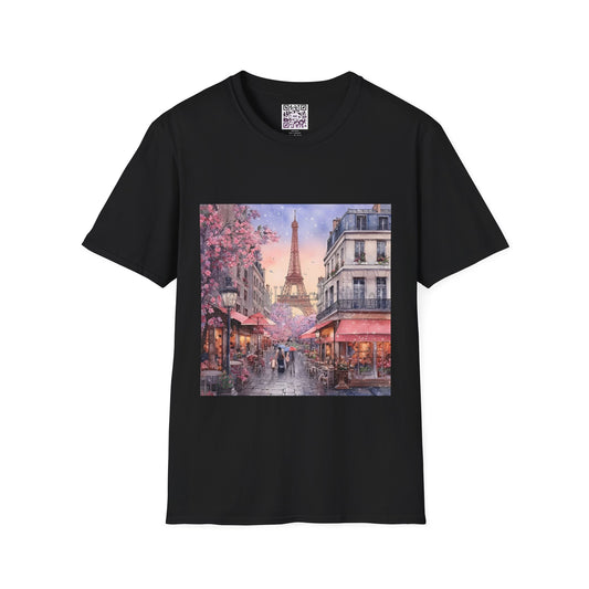 Paris Street Scene T-Shirt — Eiffel Tower Cafe