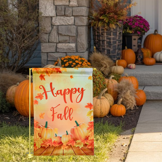 Autumn Garden Flag 12 x 18 Inch, Rustic Fall Outdoor Flag for Front Porch, Garden, Yard & Patio Décor