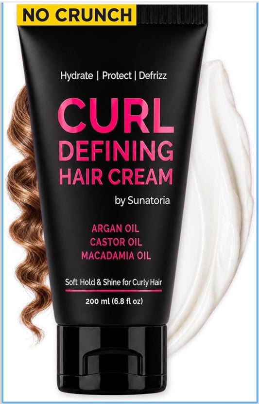 Curl Defining Cream, Lightweight Anti-Frizz Curl Defining Cream, 6.8 fl oz