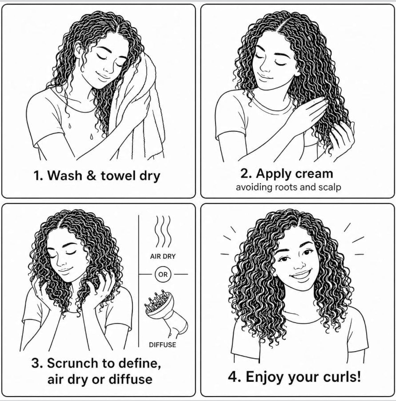 Curl Defining Cream, Lightweight Anti-Frizz Curl Defining Cream, 6.8 fl oz