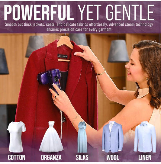 Mini Steam Iron & Travel Garment Steamer, Handheld Clothes Steamer, Fabric Steamer for Home & Travel