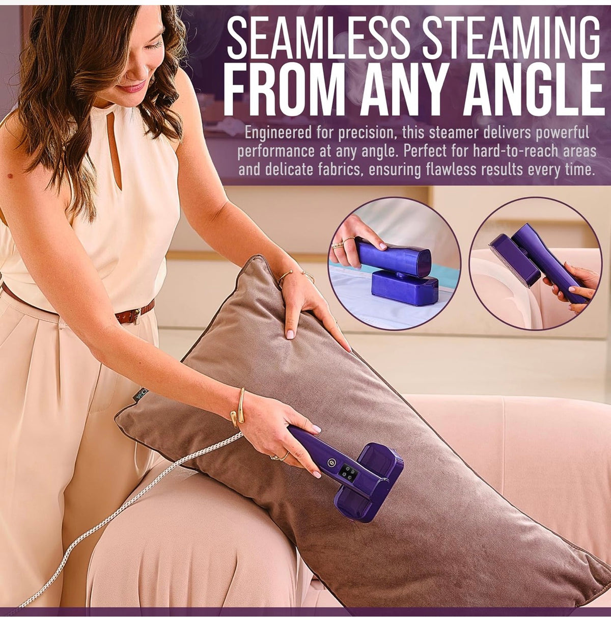 Mini Steam Iron & Travel Garment Steamer, Handheld Clothes Steamer, Fabric Steamer for Home & Travel