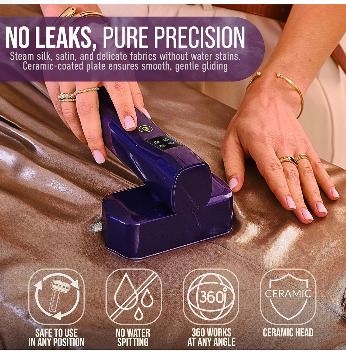 Mini Steam Iron & Travel Garment Steamer, Handheld Clothes Steamer, Fabric Steamer for Home & Travel