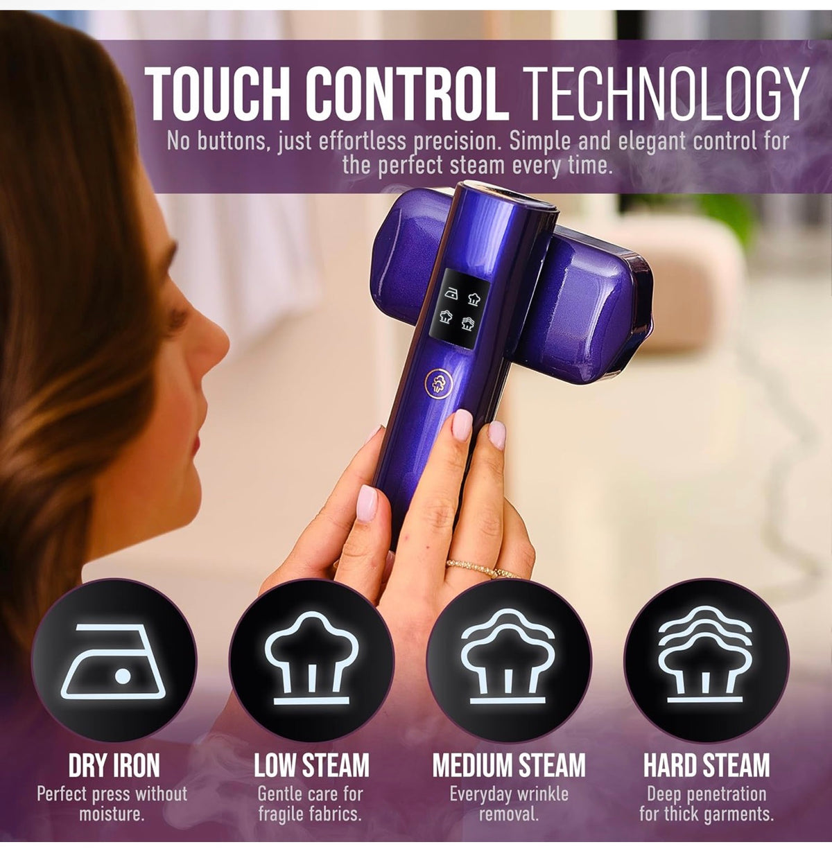 Mini Steam Iron & Travel Garment Steamer, Handheld Clothes Steamer, Fabric Steamer for Home & Travel