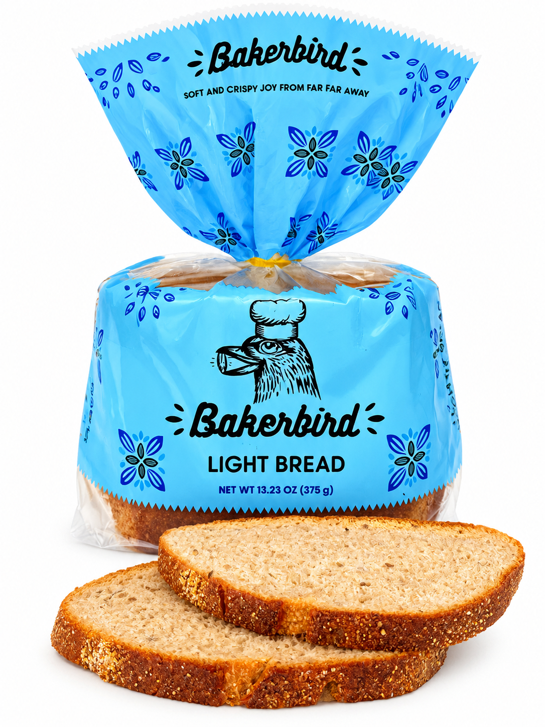 Bakerbird European Rye Bread Variety Set, Light Bread & Dark Bread, Lithuanian Style, Soft & Moist, Rye Malt & Caraway Seeds, 13.23 oz Each