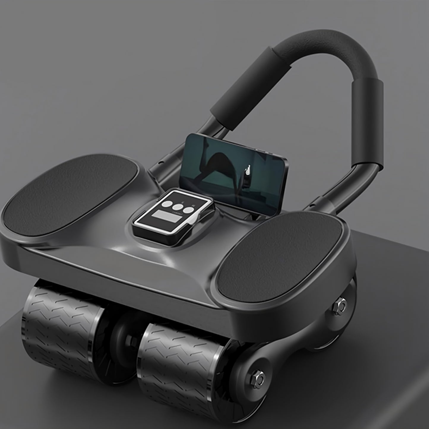 Ab Roller Wheel Home Core Exercise Ab Machine, Counting Ab Wheel Roller with Elbow Support for Home Training with Mat and Knee Pad