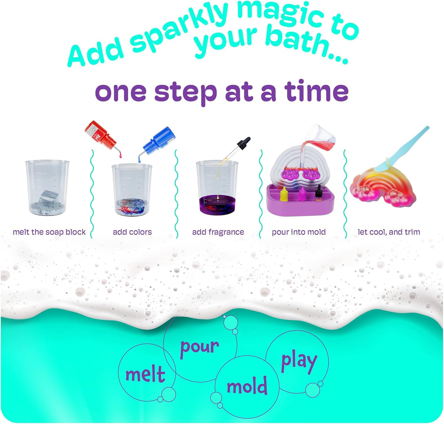 Unicorn Soap Making Kit - Crafts DIY Project Science STEM Activity Gift - Make Your Own Soap Kits